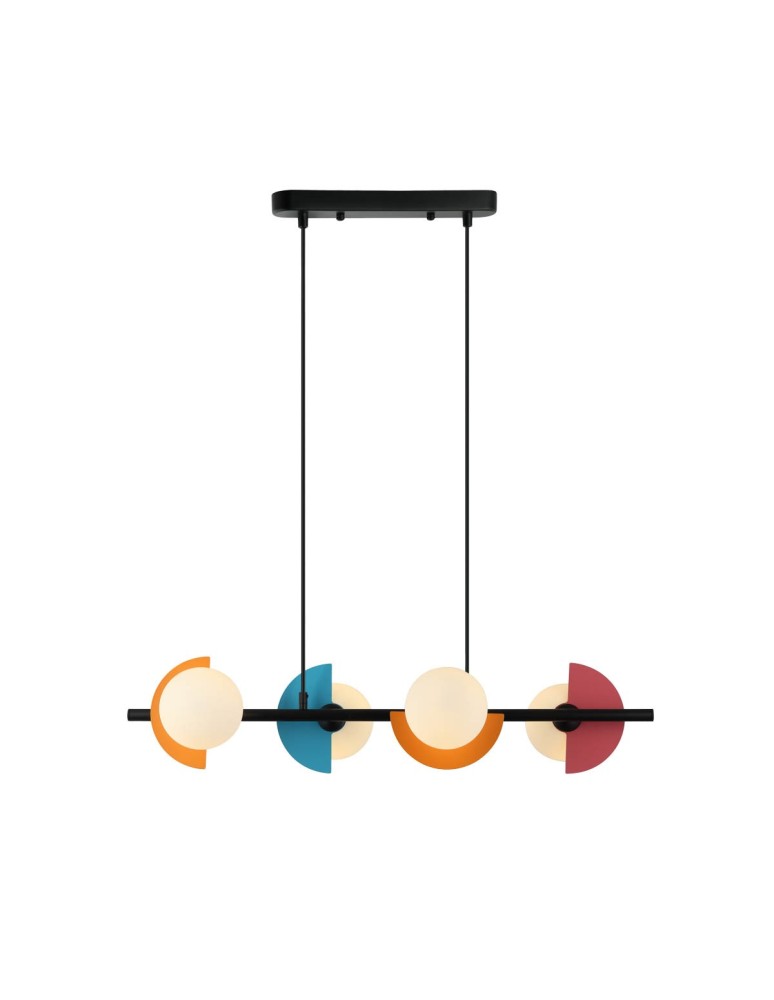 Multicolored pendant lamps - Italux Nauti Pendant 4xG9 25W Blue, orange, pink PND-37482-4-MLTI - product kolory-swiatla.pl 1