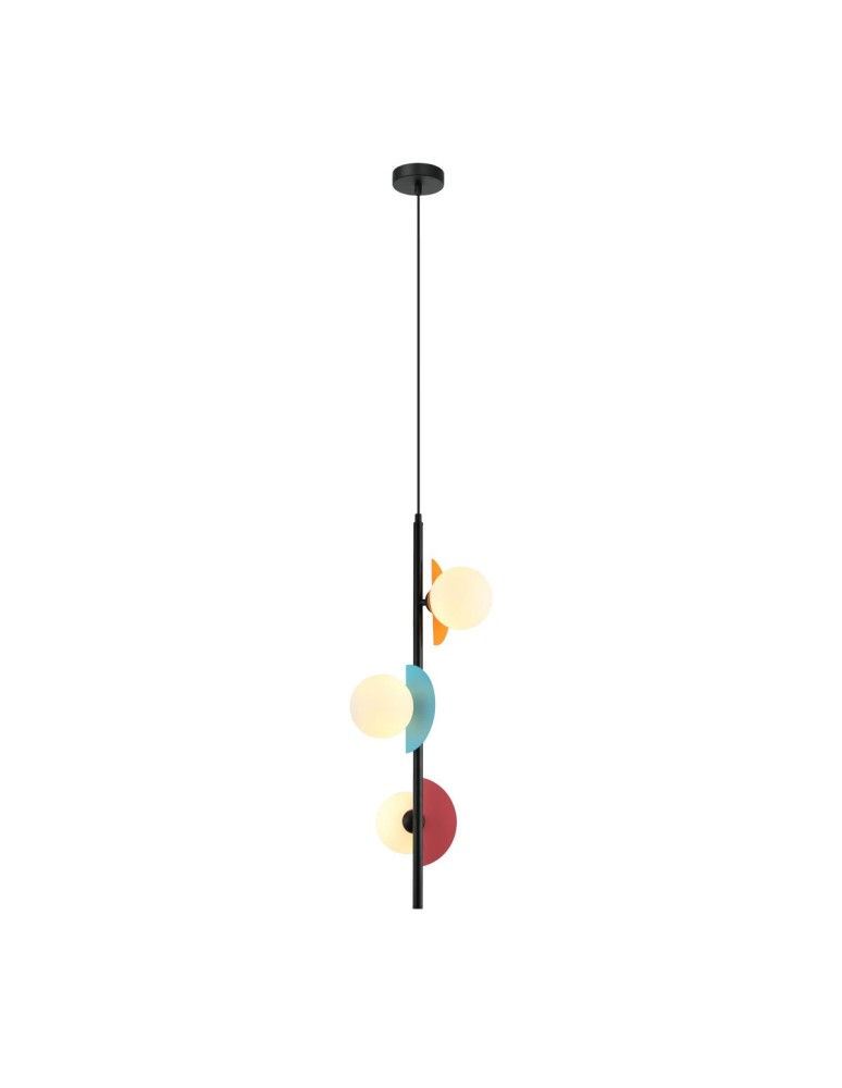 Multicolored pendant lamps - Italux Nauti Pendant 3xG9 25W Blue, orange, pink PND-37482-3V-MLTI - product kolory-swiatla.pl 1