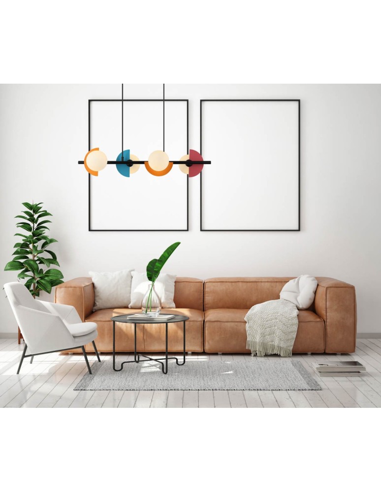 Multicolored pendant lamps - Italux Nauti Pendant 4xG9 25W Blue, orange, pink PND-37482-4-MLTI - product kolory-swiatla.pl 2