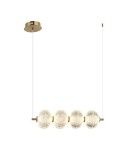 Pendant lamps over the island - Italux Lazie Pendant 4xLED 19W 1400 lm 3000K (Warm White) Brass, Transparent PND-29038-4-GD - product 1