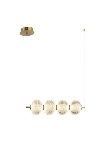 Italux Lazie Pendant 4xLED 19W 1400 lm 3000K (Warm White) Brass, Transparent PND-29038-4-GD