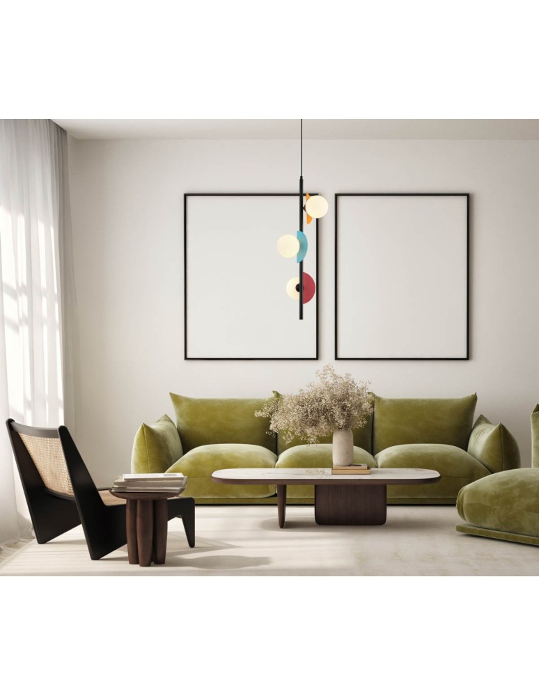 Multicolored pendant lamps - Italux Nauti Pendant 3xG9 25W Blue, orange, pink PND-37482-3V-MLTI - product kolory-swiatla.pl 2