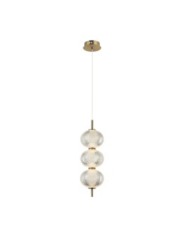 Italux Lazie Pendant 3xLED 13W 1300 lm 3000K (Warm White) Brass, Transparent PND-29038-3-GD