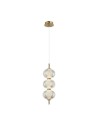Italux Lazie Pendant 3xLED 13W 1300 lm 3000K (Warm White) Brass, Transparent PND-29038-3-GD