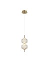 Italux Lazie Pendant 2xLED 10W 1000 lm 3000K (Warm White) Brass, Transparent PND-29038-2-GD