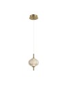 Italux Lazie Pendant 1xLED 5W 500 lm 3000K (Warm White) Brass, Transparent PND-29038-1-GD