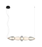 Pendant lamps over the island - Italux Gastel Pendant 1xLED 22W 1500 lm 3000K (Warm White) Black, white, transparent PND-74937-5-BK - product 1