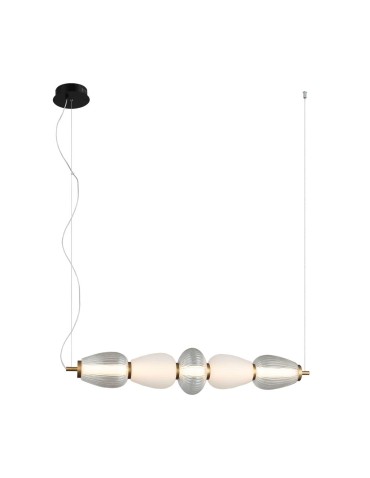 Italux Gastel Wisząca 1xLED 22W 1500 lm 3000K (Ciepła biel) Czarny, biały, przezroczysty PND-74937-5-BK