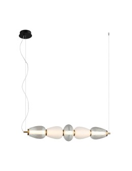 Italux Gastel Wisząca 1xLED 22W 1500 lm 3000K (Ciepła biel) Czarny, biały, przezroczysty PND-74937-5-BK