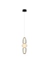 Italux Gastel Pendant 1xLED 16W 1000 lm 3000K (Warm White) Black, white, transparent PND-74937-3-BK