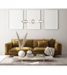 Pendant lamps over the island - Italux Gastel Pendant 1xLED 22W 1500 lm 3000K (Warm White) Black, white, transparent PND-74937-5-BK - product 2