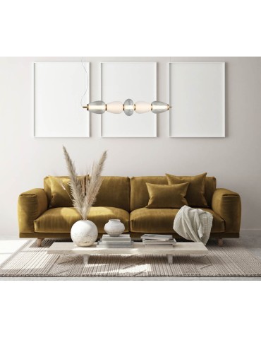 Italux Gastel Pendant 1xLED 22W 1500 lm 3000K (Warm White) Black, white, transparent PND-74937-5-BK - product 2