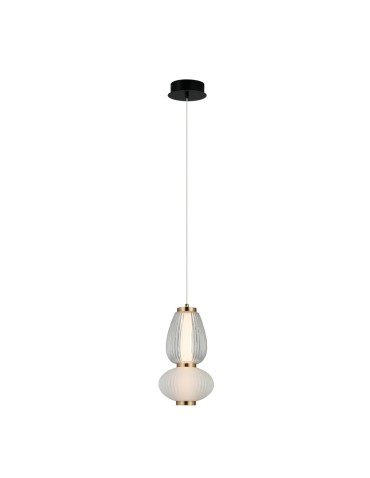 Italux Gastel Pendant 1xLED 8W 490 lm 3000K (Warm White) Black, white, transparent PND-74937-2-BK
