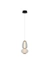 Italux Gastel Pendant 1xLED 8W 490 lm 3000K (Warm White) Black, white, transparent PND-74937-2-BK