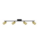 Adjustable ceiling lamps - spots - Italux Tris Spotlight/Spot 4xGU10 10W Black, Brass SPL-46829-4-BK-GD - product 1