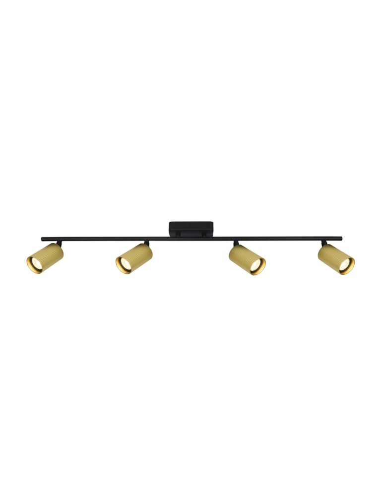 Adjustable ceiling lamps - spots - Italux Tris Spotlight/Spot 4xGU10 10W Black, Brass SPL-46829-4-BK-GD - product kolory-swiatla.pl 1