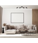 Adjustable ceiling lamps - spots - Italux Tris Spotlight/Spot 4xGU10 10W Black Sandblasted SPL-46829-4-BK - product 2