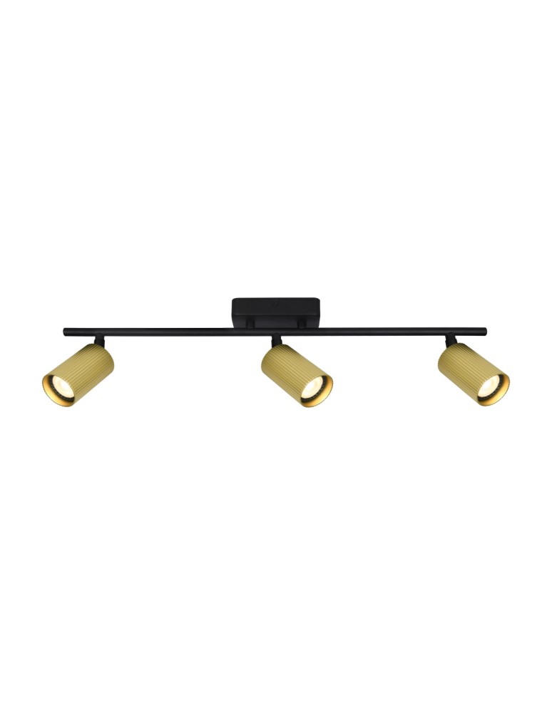 Adjustable ceiling lamps - spots - Italux Tris Spotlight/Spot 3xGU10 10W Black, Brass SPL-46829-3-BK-GD - product kolory-swiatla.pl 1