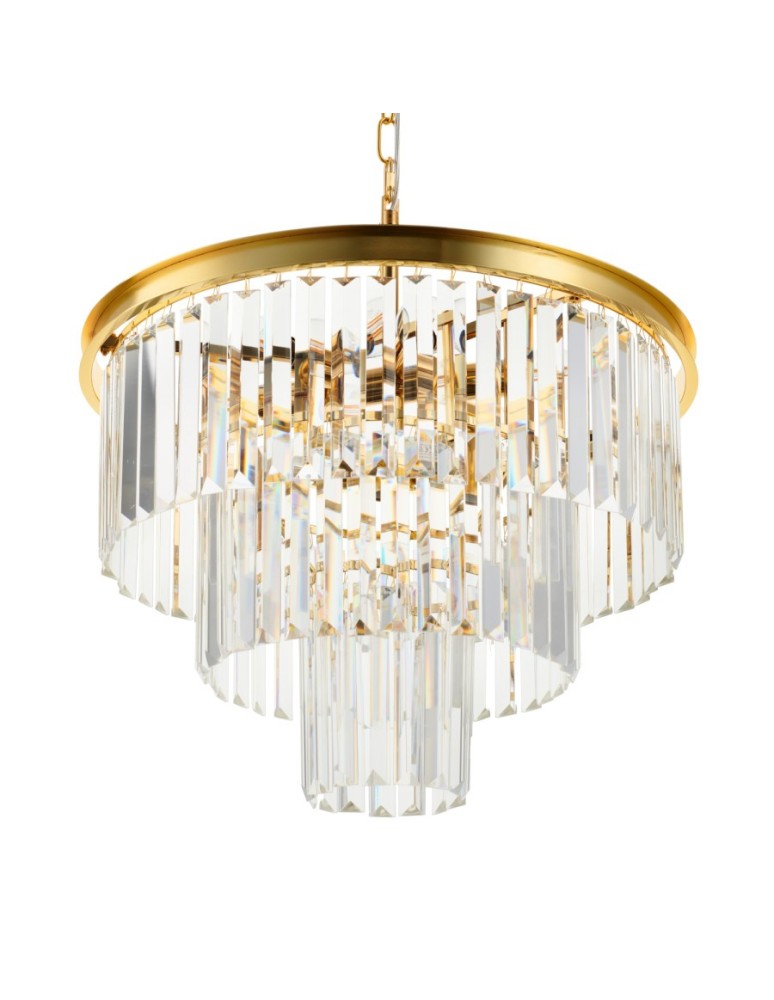 Glamour chandeliers -  Step Into Design SPLENDORE gold 50 cm pendant lamp DN915-50A - product kolory-swiatla.pl 1