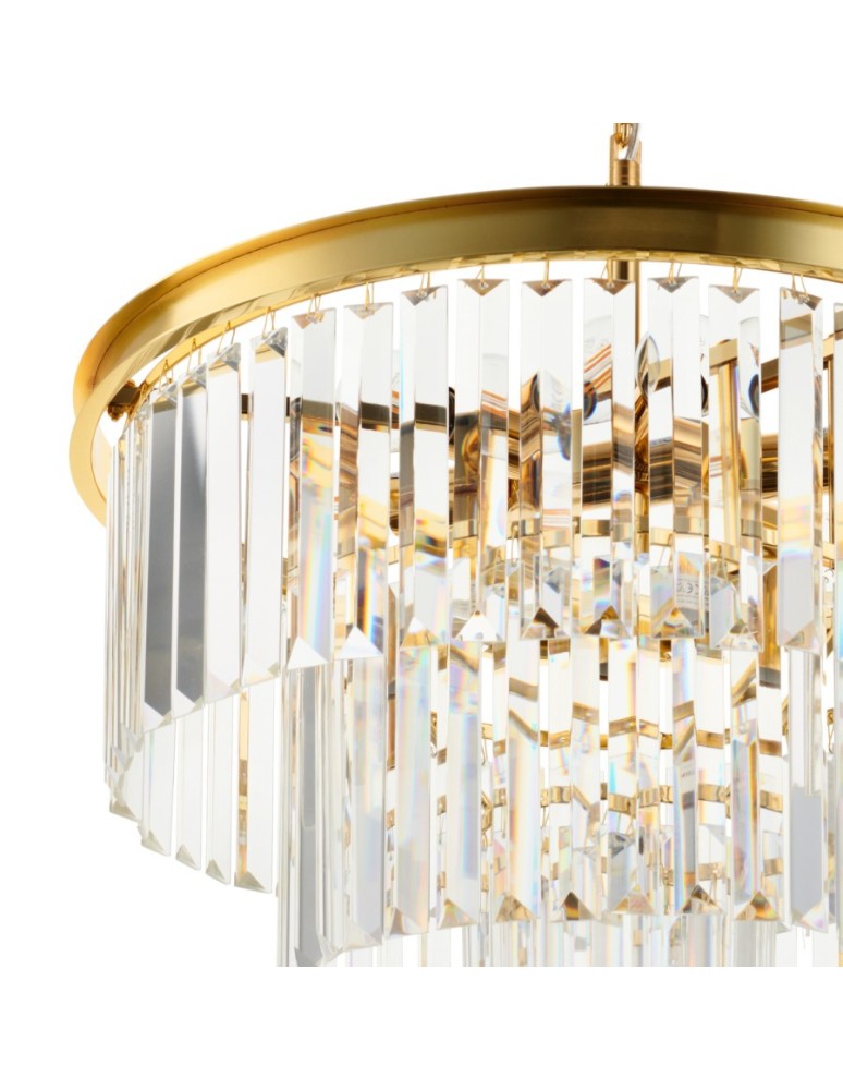 Glamour chandeliers -  Step Into Design SPLENDORE gold 50 cm pendant lamp DN915-50A - product kolory-swiatla.pl 5