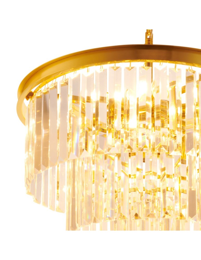 Glamour chandeliers -  Step Into Design SPLENDORE gold 50 cm pendant lamp DN915-50A - product kolory-swiatla.pl 6
