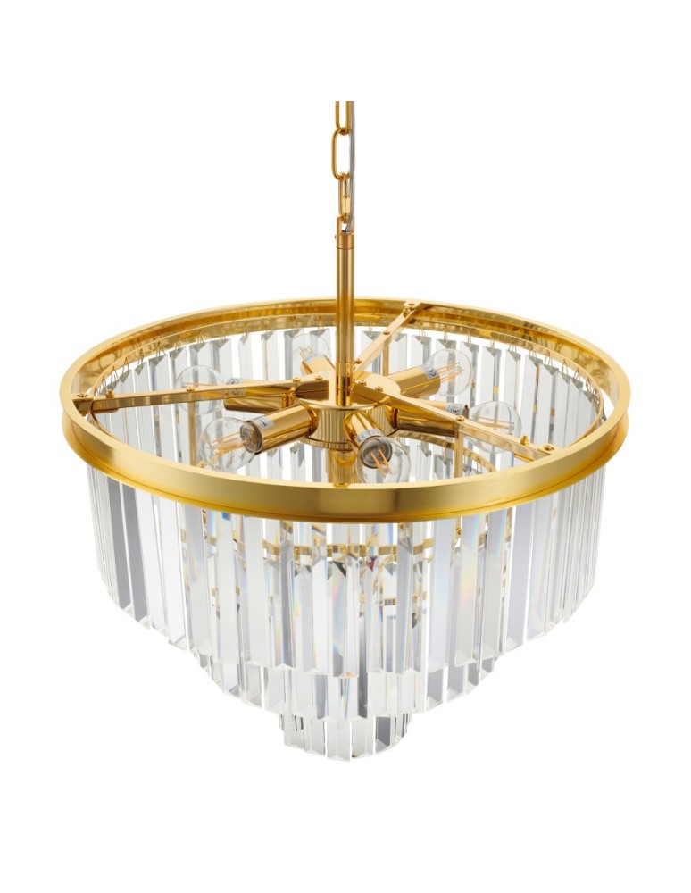 Glamour chandeliers -  Step Into Design SPLENDORE gold 50 cm pendant lamp DN915-50A - product kolory-swiatla.pl 10