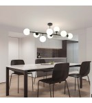 Pendant lamps spheres - Light Prestige Dorado 8 pendant lamp black LP-002/8P BK 8xE14 black/white - product 2