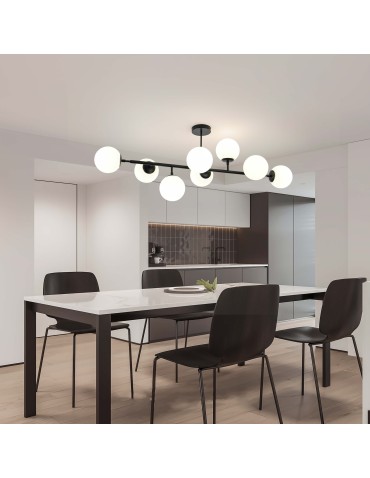 Light Prestige Dorado 8 pendant lamp black LP-002/8P BK 8xE14 black/white - product 2