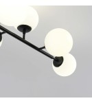 Pendant lamps spheres - Light Prestige Dorado 8 pendant lamp black LP-002/8P BK 8xE14 black/white - product 7