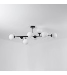 Pendant lamps spheres - Light Prestige Dorado 8 pendant lamp black LP-002/8P BK 8xE14 black/white - product 8