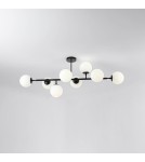 Pendant lamps spheres - Light Prestige Dorado 8 pendant lamp black LP-002/8P BK 8xE14 black/white - product 9