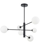Pendant lamps spheres - Light Prestige Dorado 6 pendant lamp black LP-002/6P BK 6xG9 black / white - product 1
