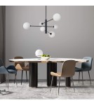 Pendant lamps spheres - Light Prestige Dorado 6 pendant lamp black LP-002/6P BK 6xG9 black / white - product 2