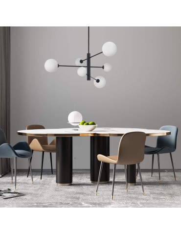 Light Prestige Dorado 6 pendant lamp black LP-002/6P BK 6xG9 black / white - product 2