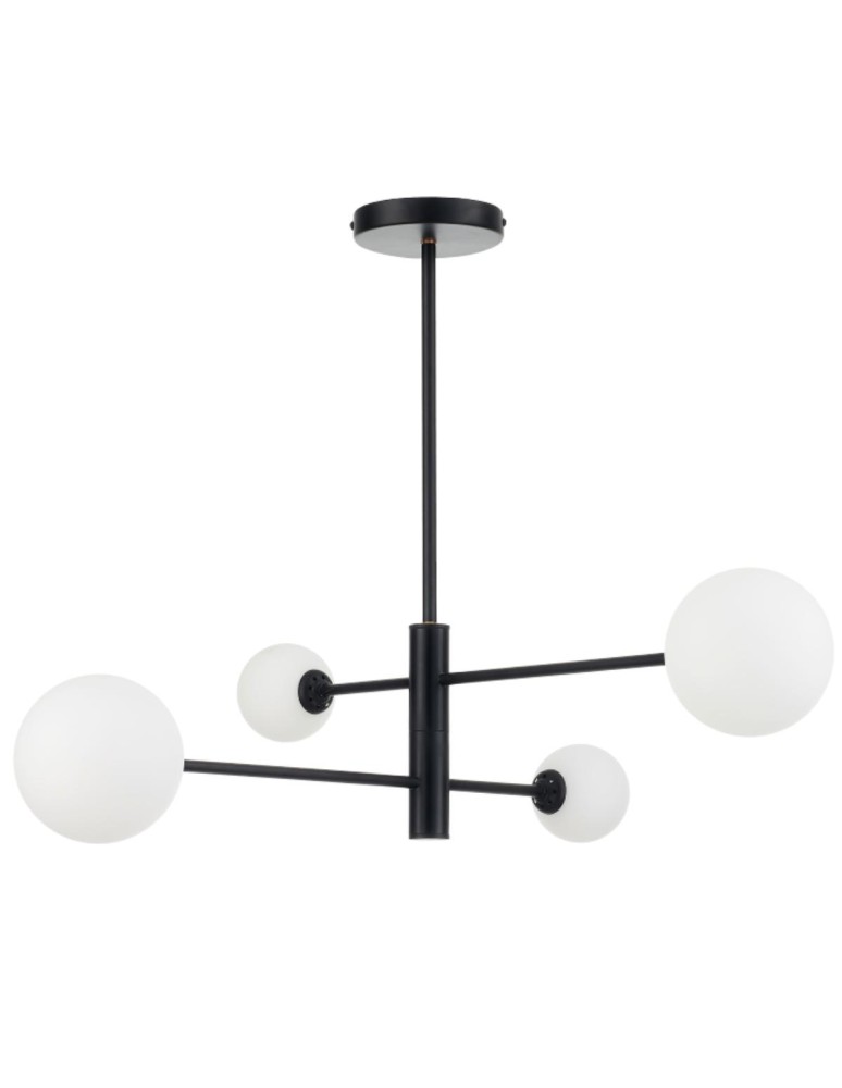 Pendant lamps spheres - Light Prestige Dorado 4 pendant lamp black LP-002/4P BK 4xG9 black / white - product kolory-swiatla.pl 1
