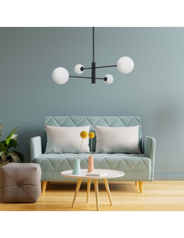 Light Prestige Dorado 4 lampa wisząca czarna LP-002/4P BK 4xG9 czarny / biały - produkt 2