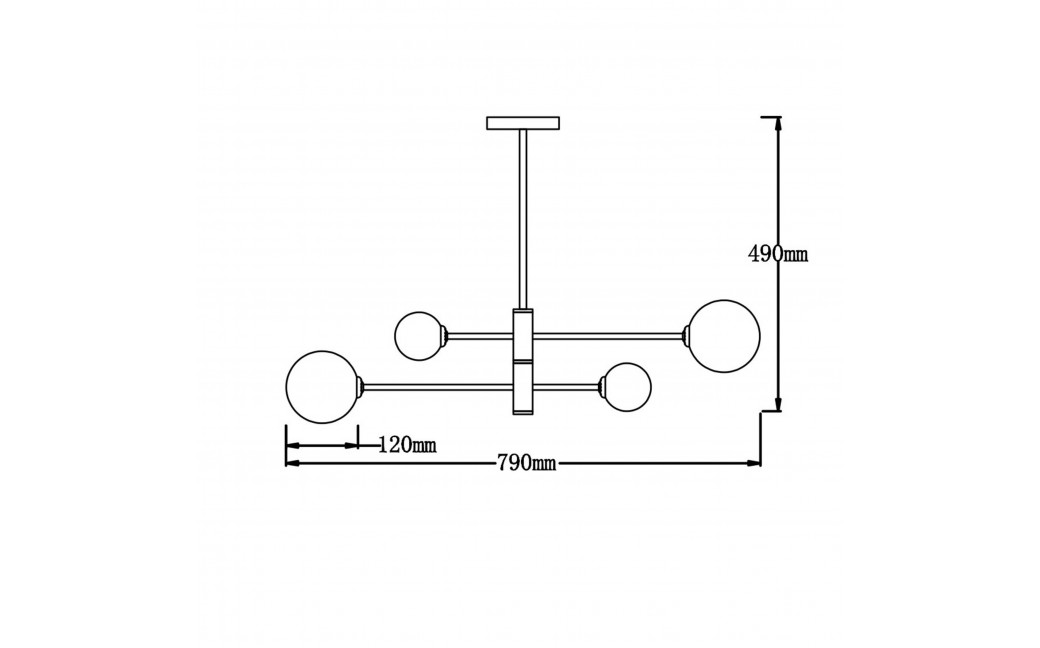 Light Prestige Dorado 4 lampa wisząca czarna LP-002/4P BK 4xG9 czarny / biały