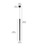 Pendant lamps - Light Prestige Lungo 1 black pendant lamp LP-894/1P BK 1xG9 black - product 7