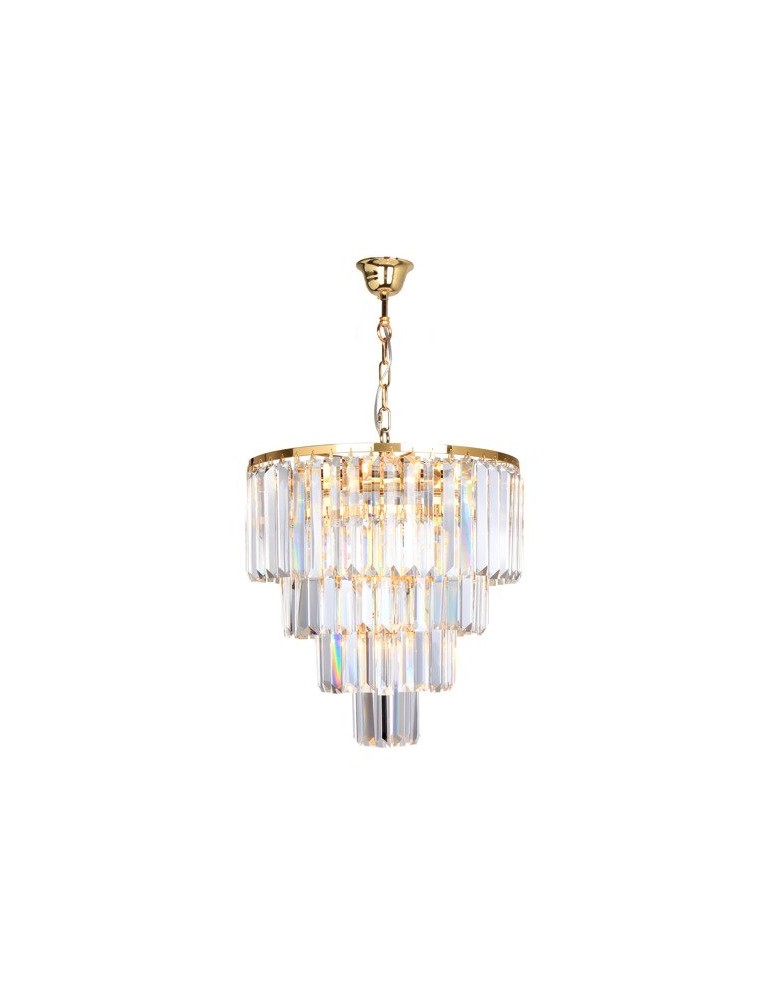 Glamour chandeliers - Zuma Line AMEDEO 5xE14 Gold 17106/4+1-GLD Pendant. - product kolory-swiatla.pl 1