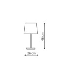 Table lamps with lampshade - Light Prestige Marbella desk lamp black E27 black LP-332/1T BK - product 2
