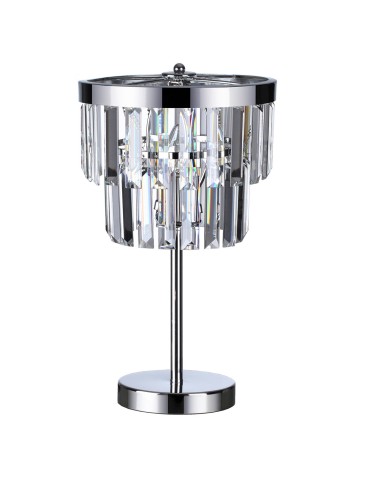 Light Prestige Vetro desk lamp E14 transparent/silver LP-2910/1T