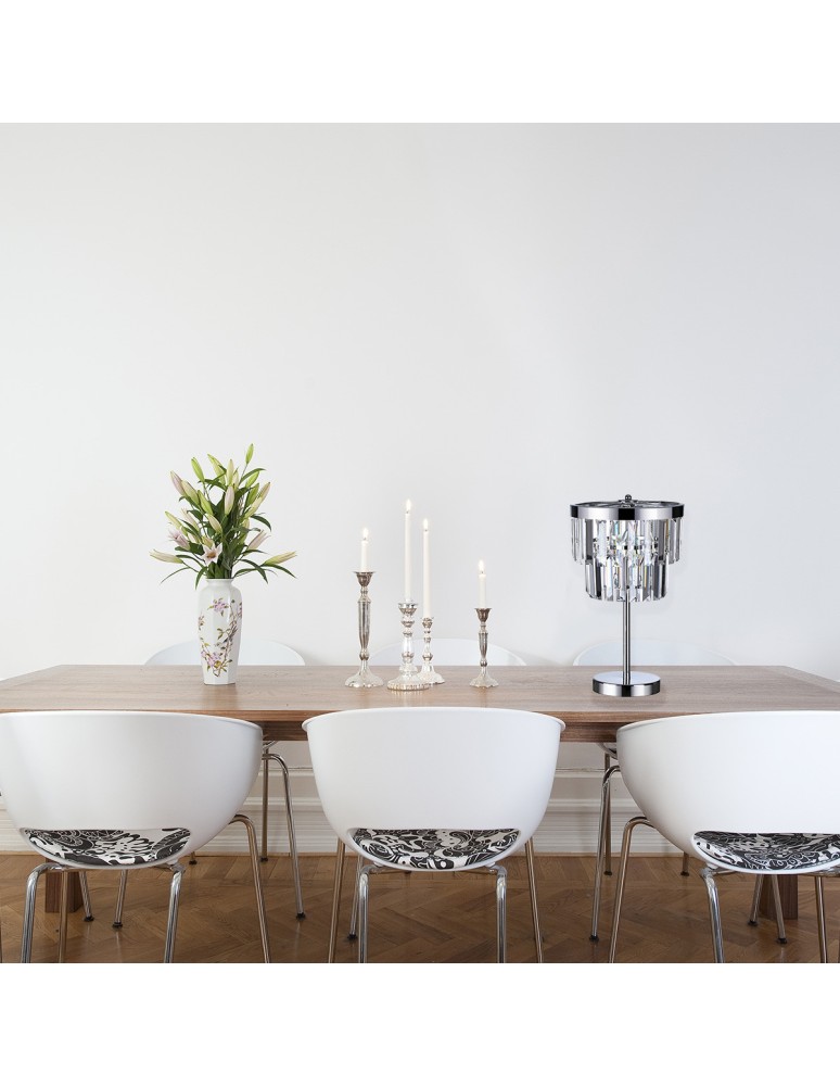 Glamour table lamps - Light Prestige Vetro desk lamp E14 transparent/silver LP-2910/1T - product kolory-swiatla.pl 2