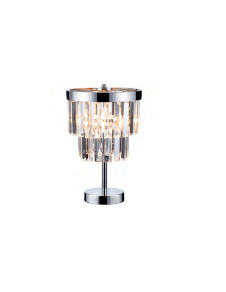 Glamour table lamps - Light Prestige Vetro desk lamp E14 transparent/silver LP-2910/1T - product kolory-swiatla.pl 3