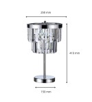 Glamour table lamps - Light Prestige Vetro desk lamp E14 transparent/silver LP-2910/1T - product 4