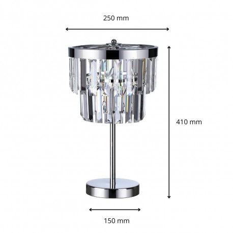 Light Prestige Vetro biurkowa E14 transparentny/srebrny LP-2910/1T