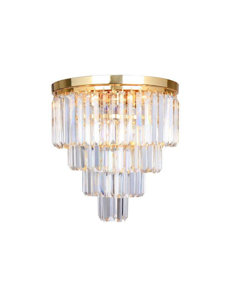 Ceiling lamps with crystals - Zuma Line AMEDEO 5xE14 Gold FC17106/4+1-GLD Ceiling Light. - product kolory-swiatla.pl 1