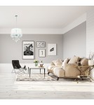 Glamour pendant lamps - Light Prestige Mona 3xE14 silver pendant lamp LP-5005/3P silver - product 2