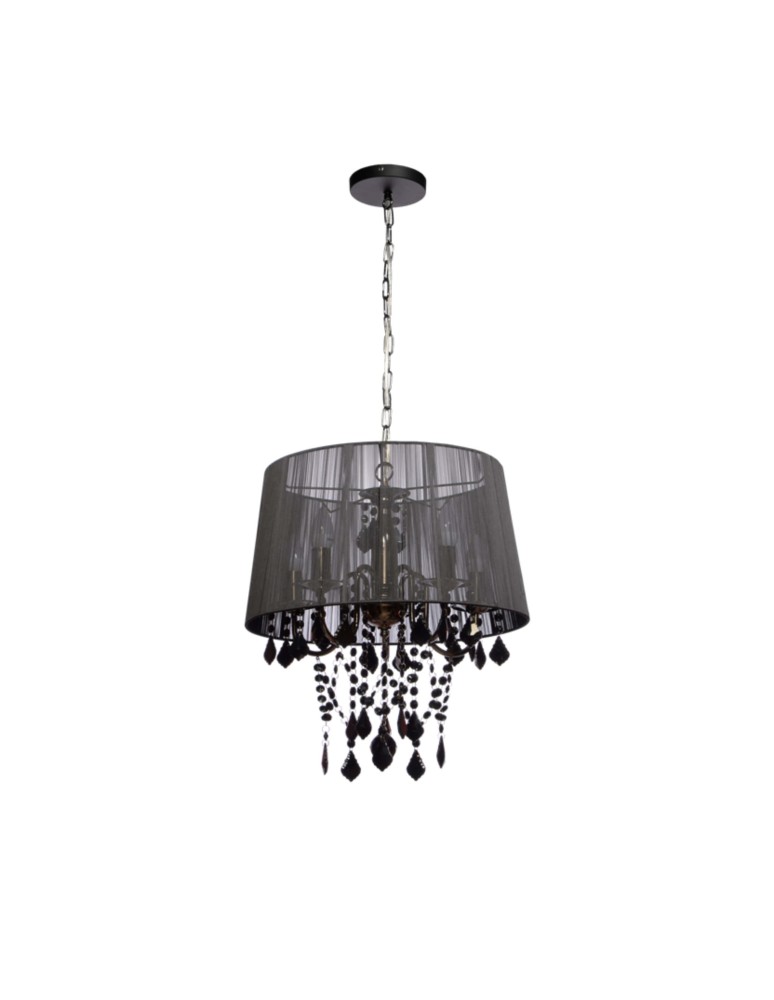 Glamour pendant lamps - Light Prestige Mona pendant lamp 5xE14 black LP-5005/5P black - product kolory-swiatla.pl 1