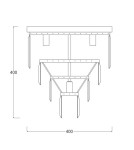 Ceiling lamps with crystals - Zuma Line AMEDEO 5xE14 Gold FC17106/4+1-GLD Ceiling Light. - product 2