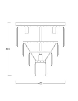 Zuma Line AMEDEO 5xE14 Złota FC17106/4+1-GLD Sufitowa - produkt 2